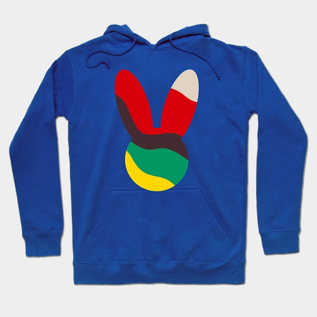 Silhouette of A Rabbit with an Abstract Hoodie by Protshirtdesign